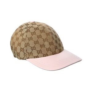 Gucci Gg Canvas & Leather Baseball Hat